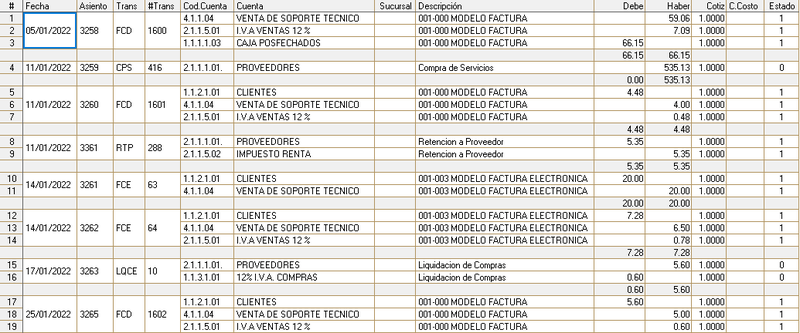 consulta de asiento