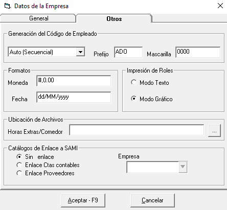 datos de la empreas otros