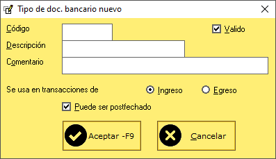 documentos de bancos